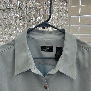 New Liz Claiborne Soft Blue Button Down Shirt